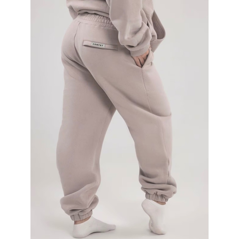 Comfrt Cloud Sweatpants Taupe Fleece Lined Joggers Womens Size S Cozycore Lounge
